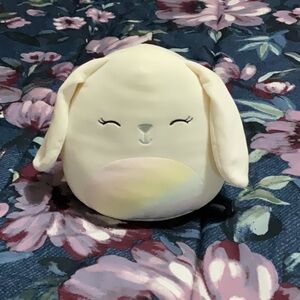 Cute Cream Squishmallows Plush Bunny